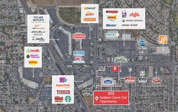 1145 E Prosperity Ave, Tulare, CA - Vue aérienne  vue de carte