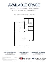 1305 Remington Rd, Schaumburg, IL à louer Plan d’étage– Image 1 sur 2