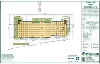 821 Bluff Rd, Romeoville, IL à louer Plan de site– Image 1 sur 2