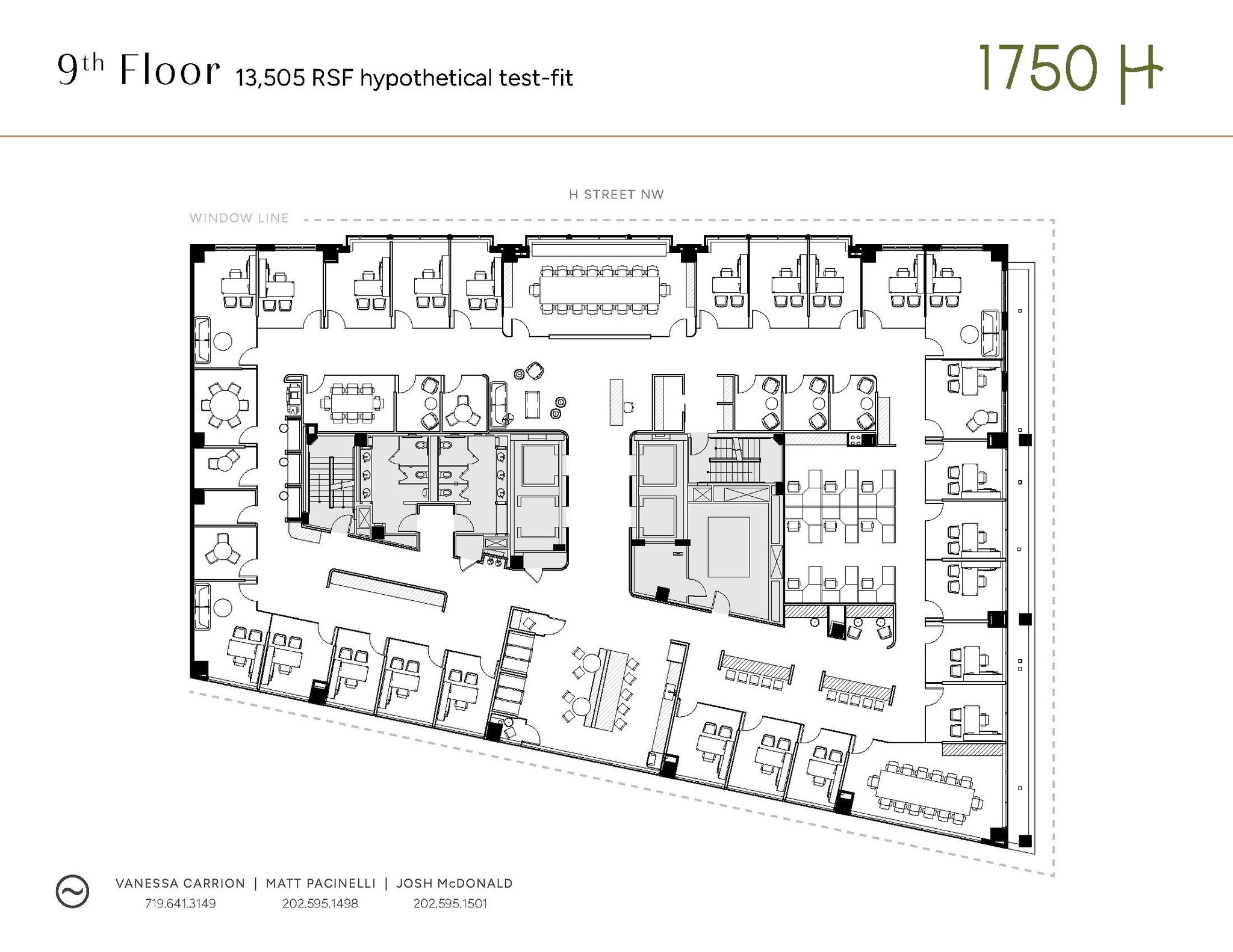 1750 H St NW, Washington, DC à louer Plan d’étage– Image 1 sur 11