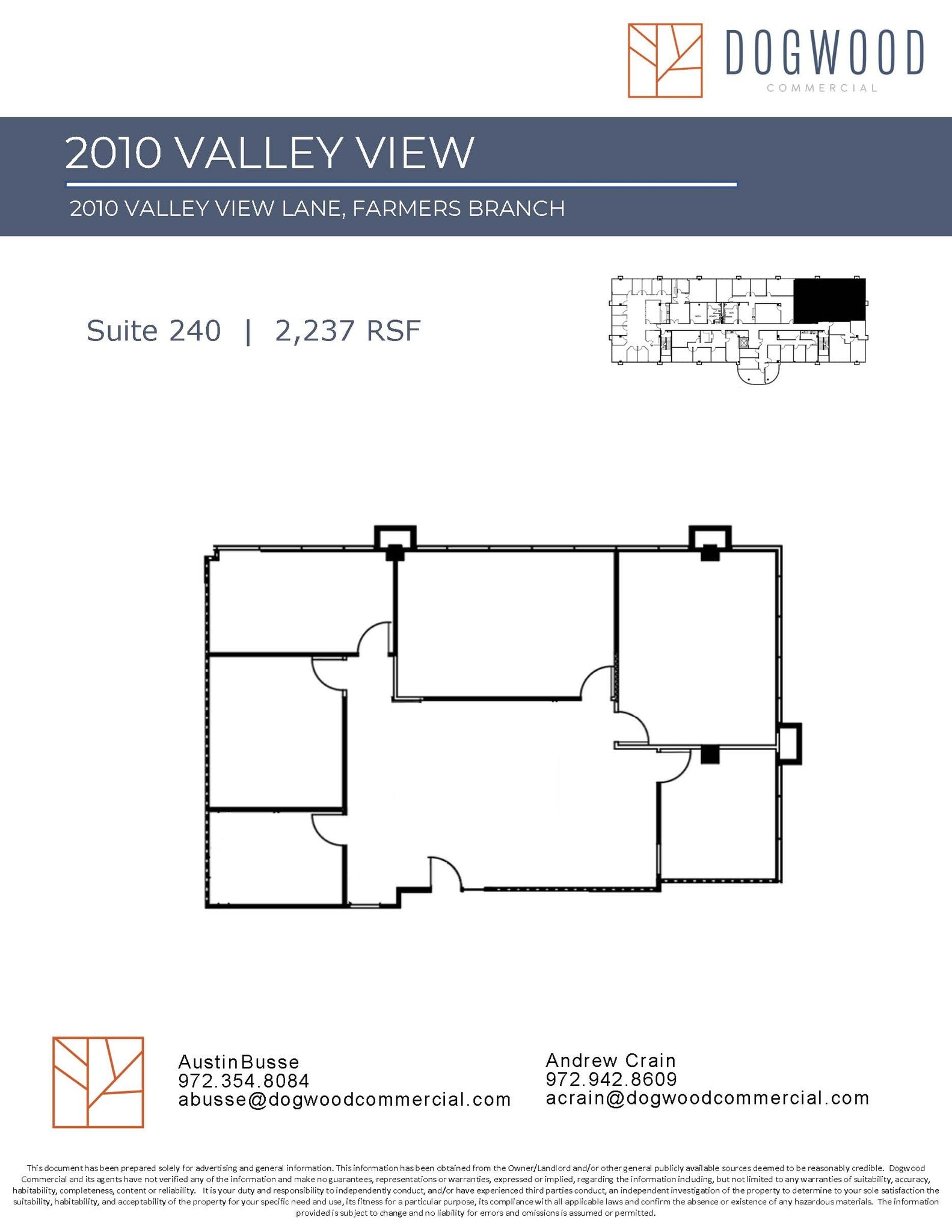 2010 Valley View Ln, Farmers Branch, TX à louer Plan d’étage– Image 1 sur 1