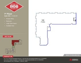 805 Veterans Blvd, Redwood City, CA à louer Plan d’étage– Image 1 sur 1