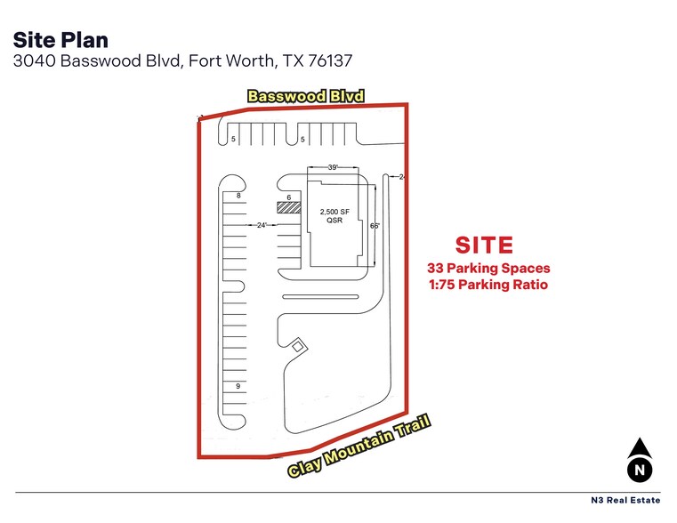 3040 Basswood Blvd, Fort Worth, TX à louer - Plan de site – Image 3 sur 3