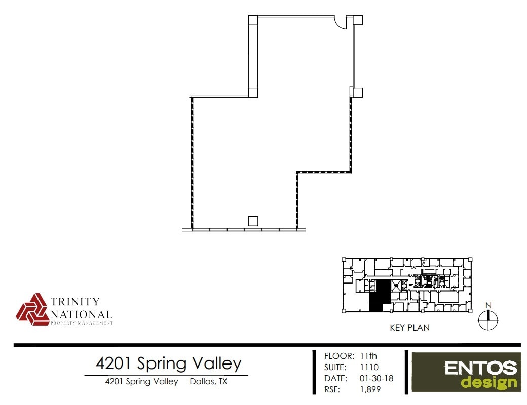 4201 Spring Valley Rd, Dallas, TX à louer Plan d’étage– Image 1 sur 1