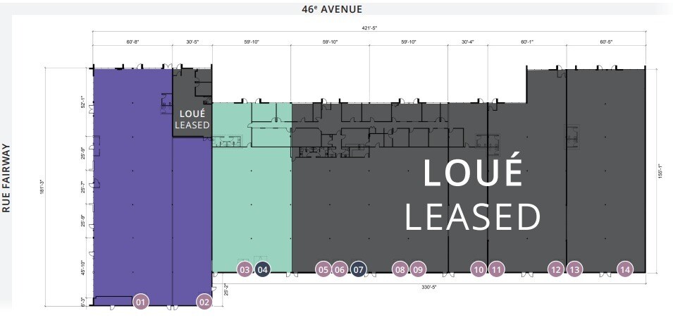 4605-4645 Rue Fairway, Montréal, QC à louer Plan d’étage– Image 1 sur 1