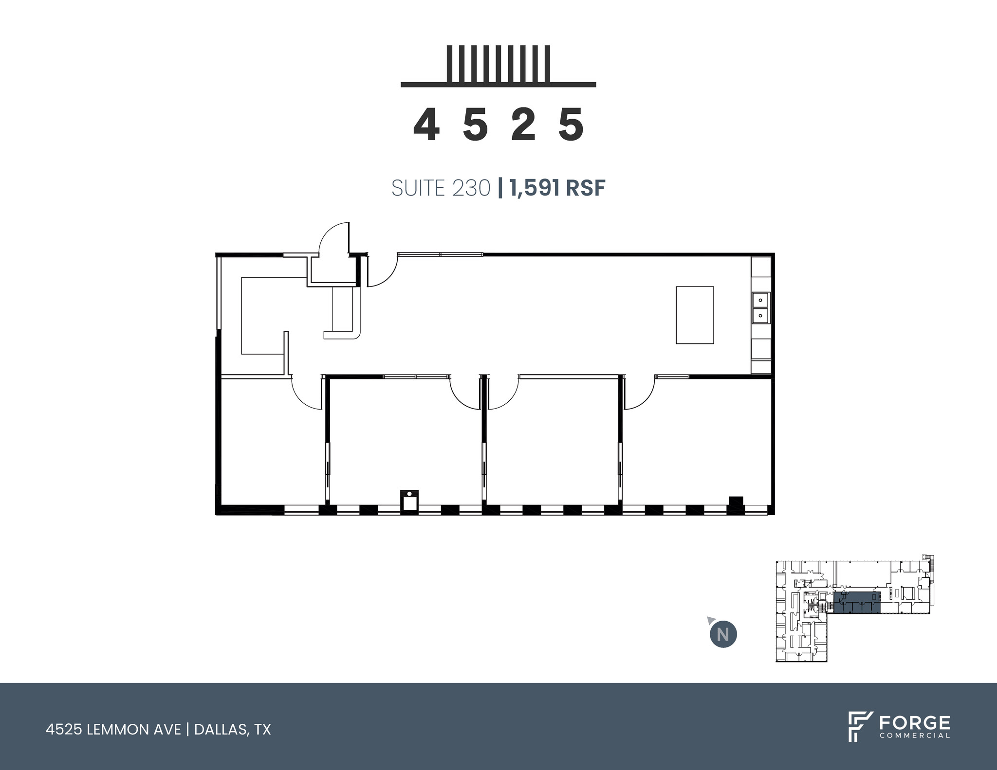 4525 Lemmon Ave, Dallas, TX à louer Plan d’étage– Image 1 sur 1