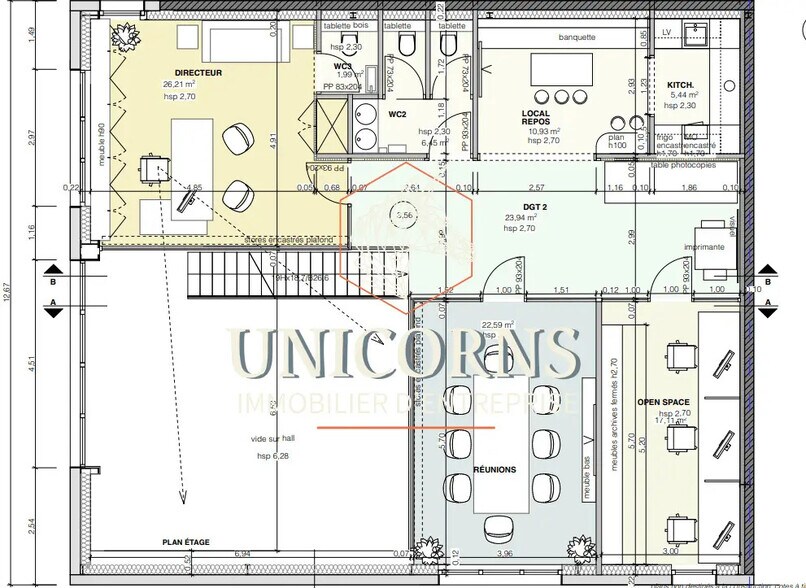 Bureau dans Portet-sur-Garonne à vendre - Plan d’étage – Image 3 sur 13