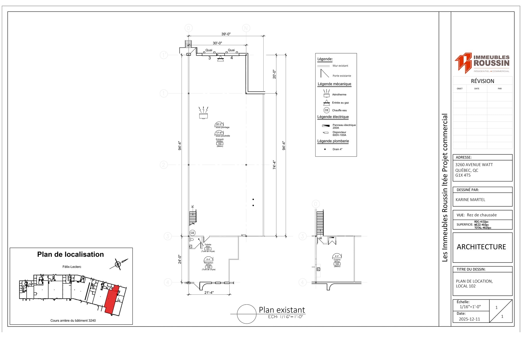 3260 Av Watt, Québec, QC à louer Plan de site– Image 1 sur 1