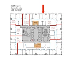 520 Newport Center Dr, Newport Beach, CA à louer Plan d’étage– Image 2 sur 2