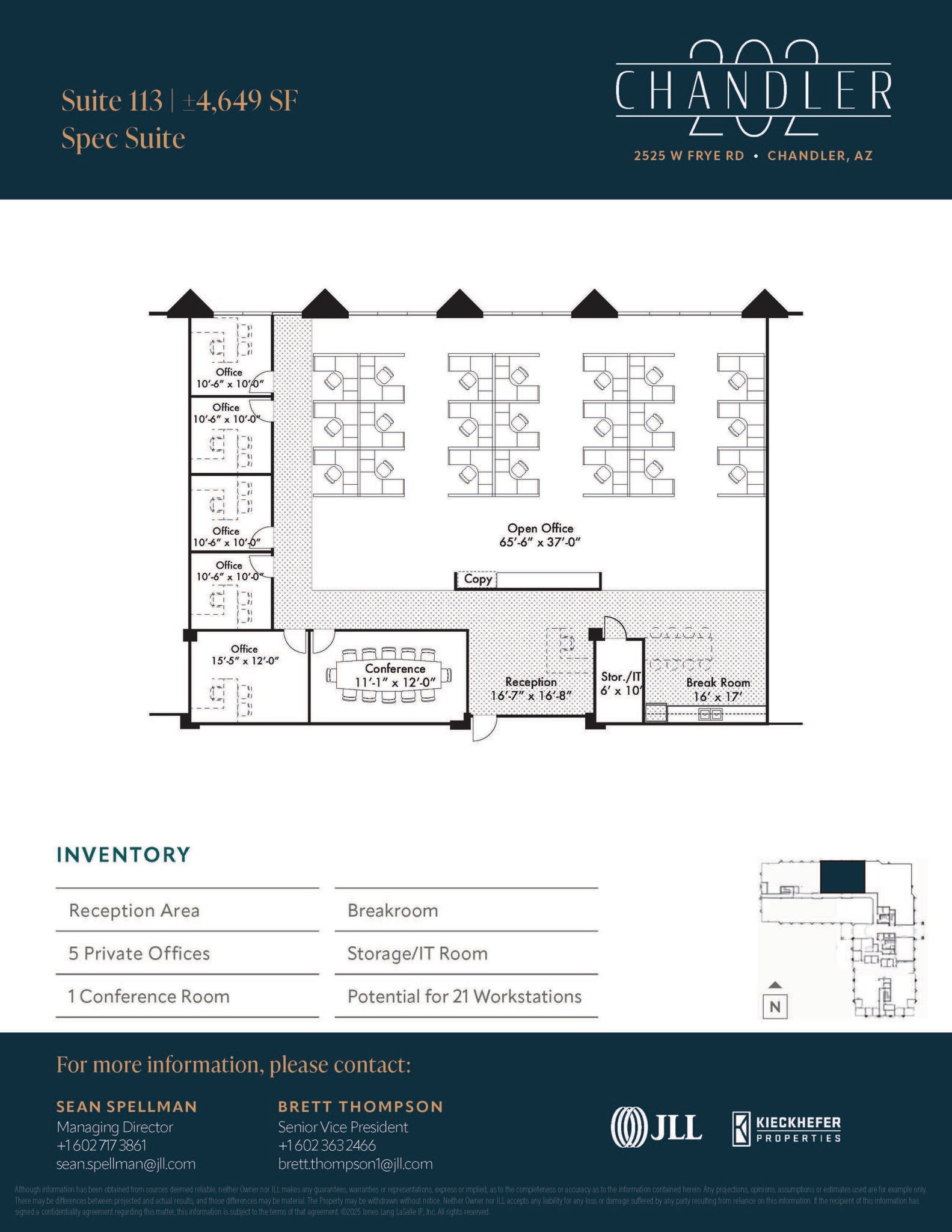 2525 W Frye Rd, Chandler, AZ à louer Plan d’étage– Image 1 sur 1