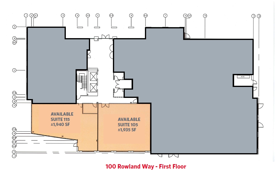 100 Rowland Way, Novato, CA à louer Plan d’étage– Image 1 sur 1