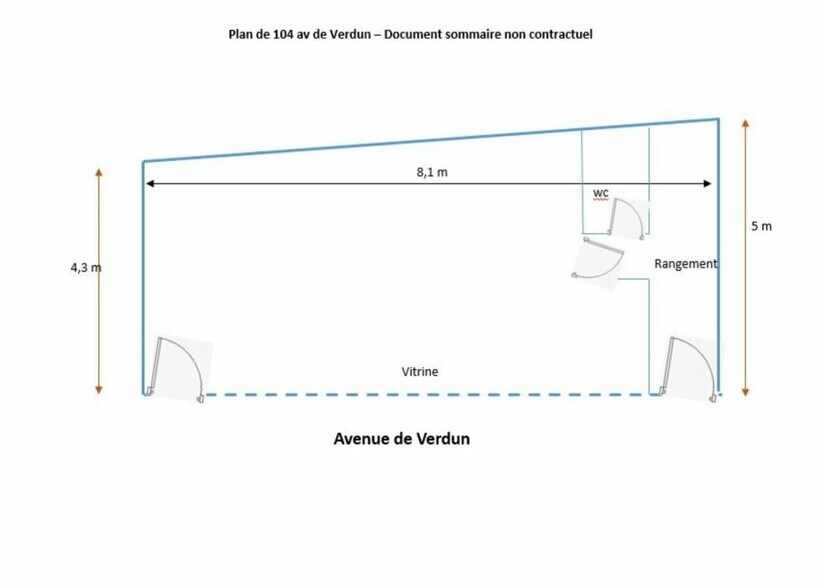 Local commercial dans Biarritz à louer - Plan d’étage – Image 2 sur 2