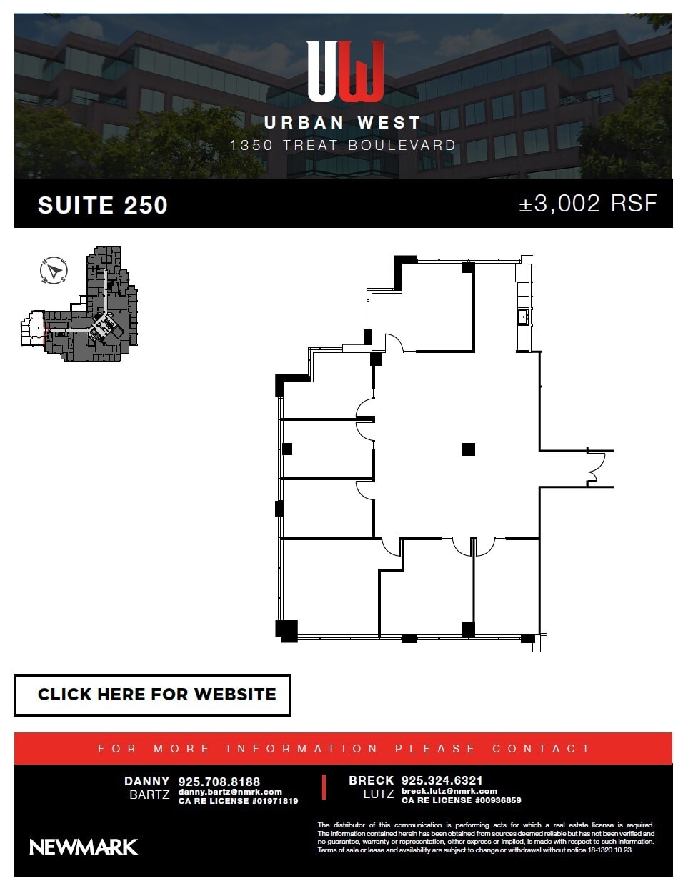 1350 Treat Blvd, Walnut Creek, CA à louer Plan d’étage– Image 1 sur 1