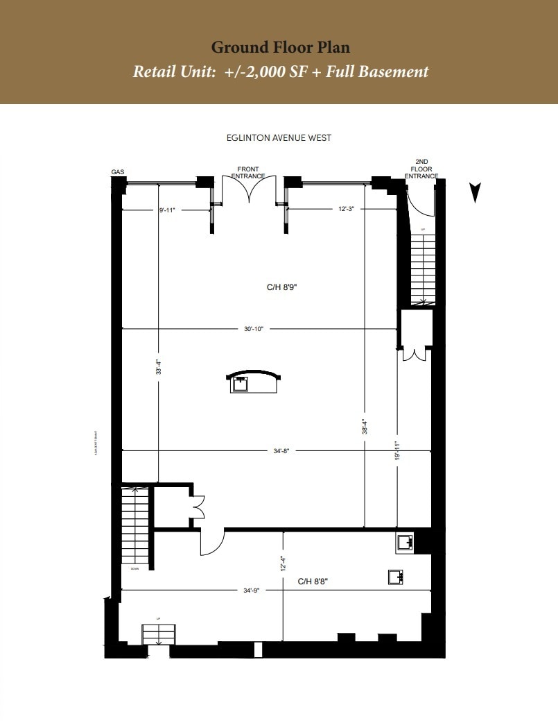 1064 Eglinton Ave W, Toronto, ON à louer Plan d’étage– Image 1 sur 8