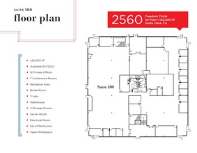 2518 Mission College Blvd, Santa Clara, CA à louer Plan d’étage– Image 1 sur 1