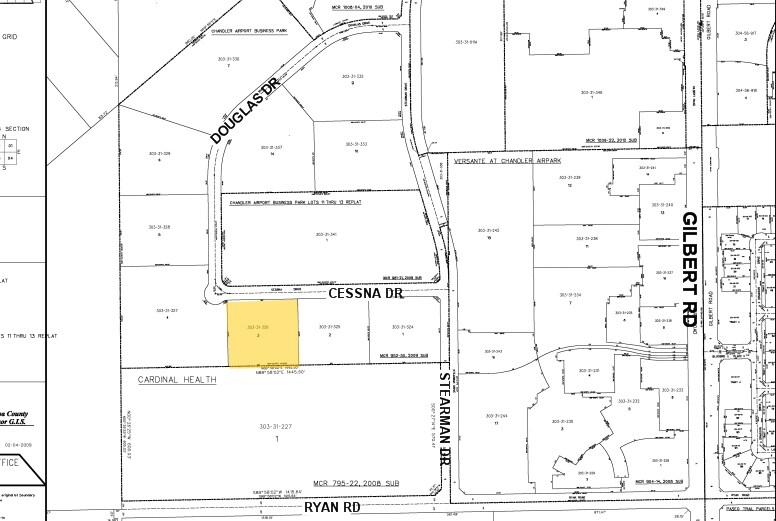 SEC S Douglas Dr & E Cessna Dr, Chandler, AZ à vendre - Plan cadastral – Image 2 sur 8
