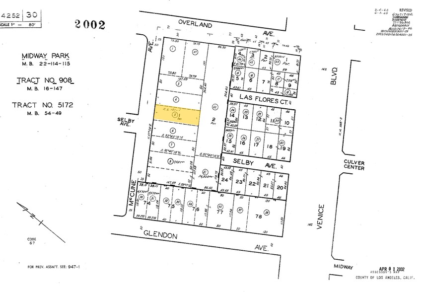 10720 Mccune Ave, Los Angeles, CA à louer - Plan cadastral – Image 2 sur 2