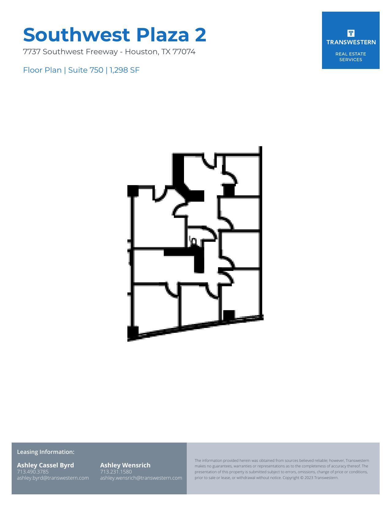 7737 Southwest Fwy, Houston, TX à louer Plan d’étage– Image 1 sur 1