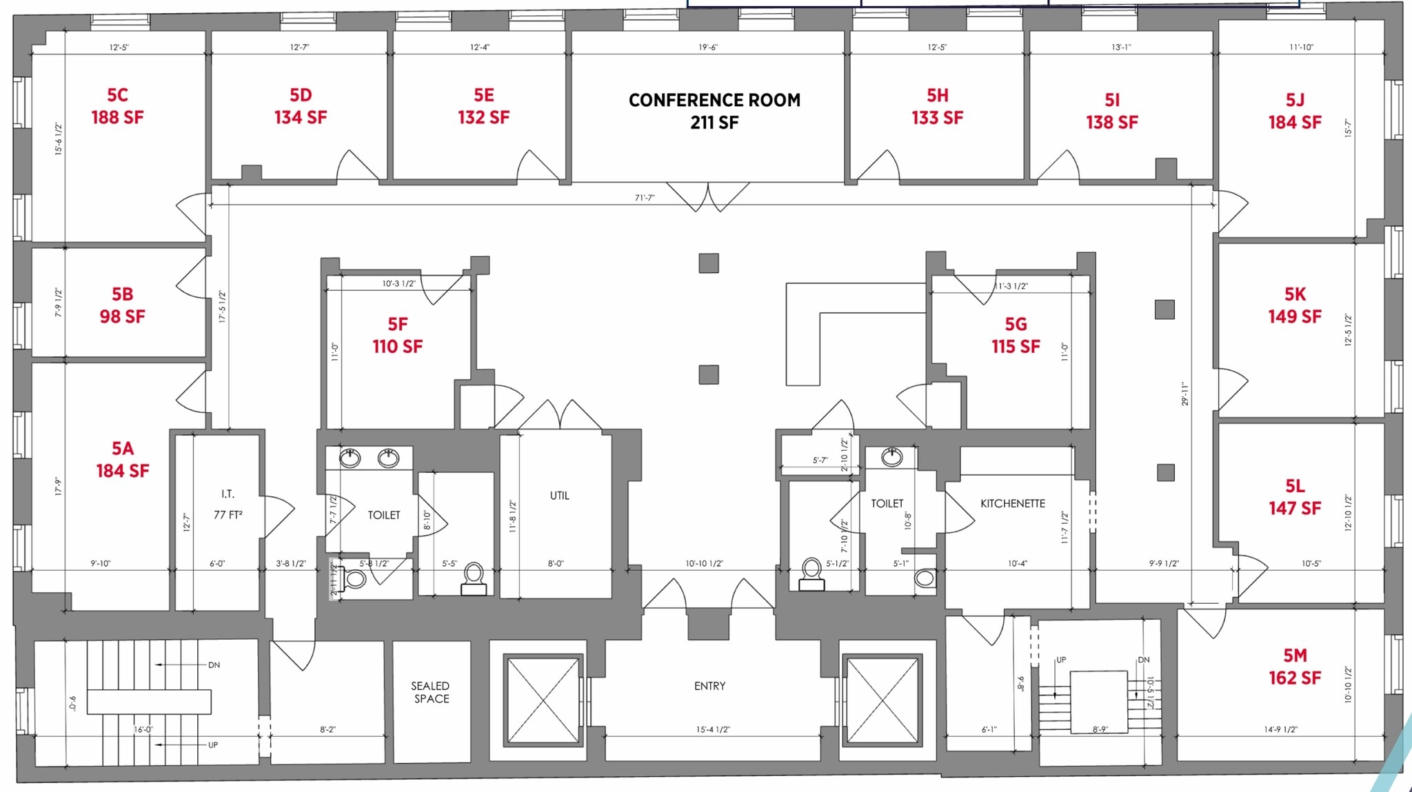 123 E Main St, Charlottesville, VA à louer Plan d’étage– Image 1 sur 1