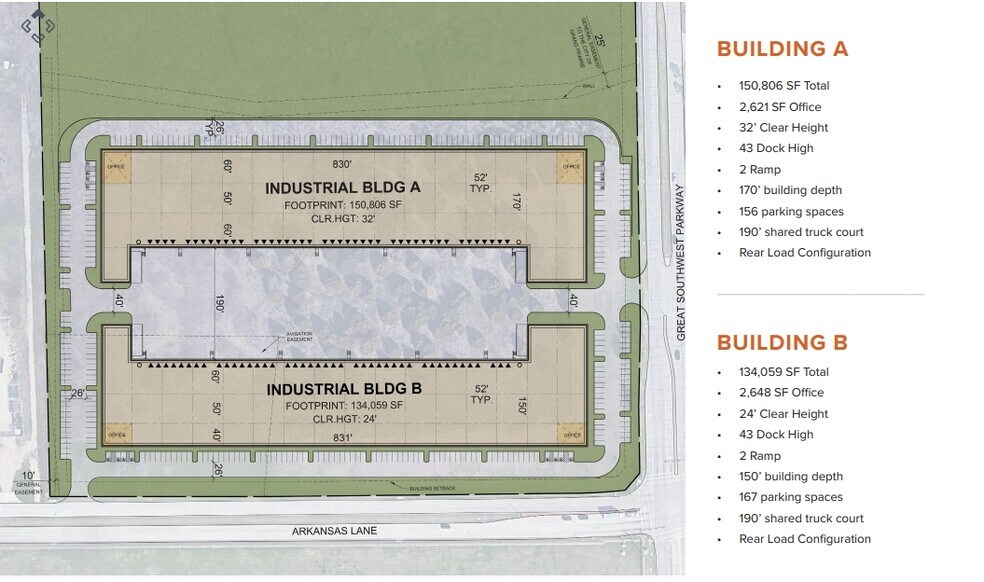 2650 S Great Southwest Pky, Grand Prairie, TX à louer - Plan de site – Image 2 sur 4
