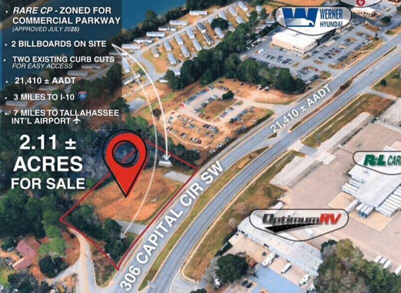 306 Capital SW cir, Tallahassee, FL à vendre - Aérien – Image 1 sur 7