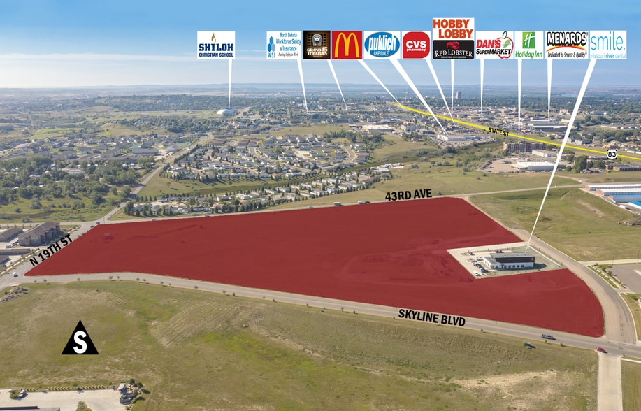 1609 Skyline Blvd, Bismarck, ND à vendre - Aérien – Image 2 sur 3