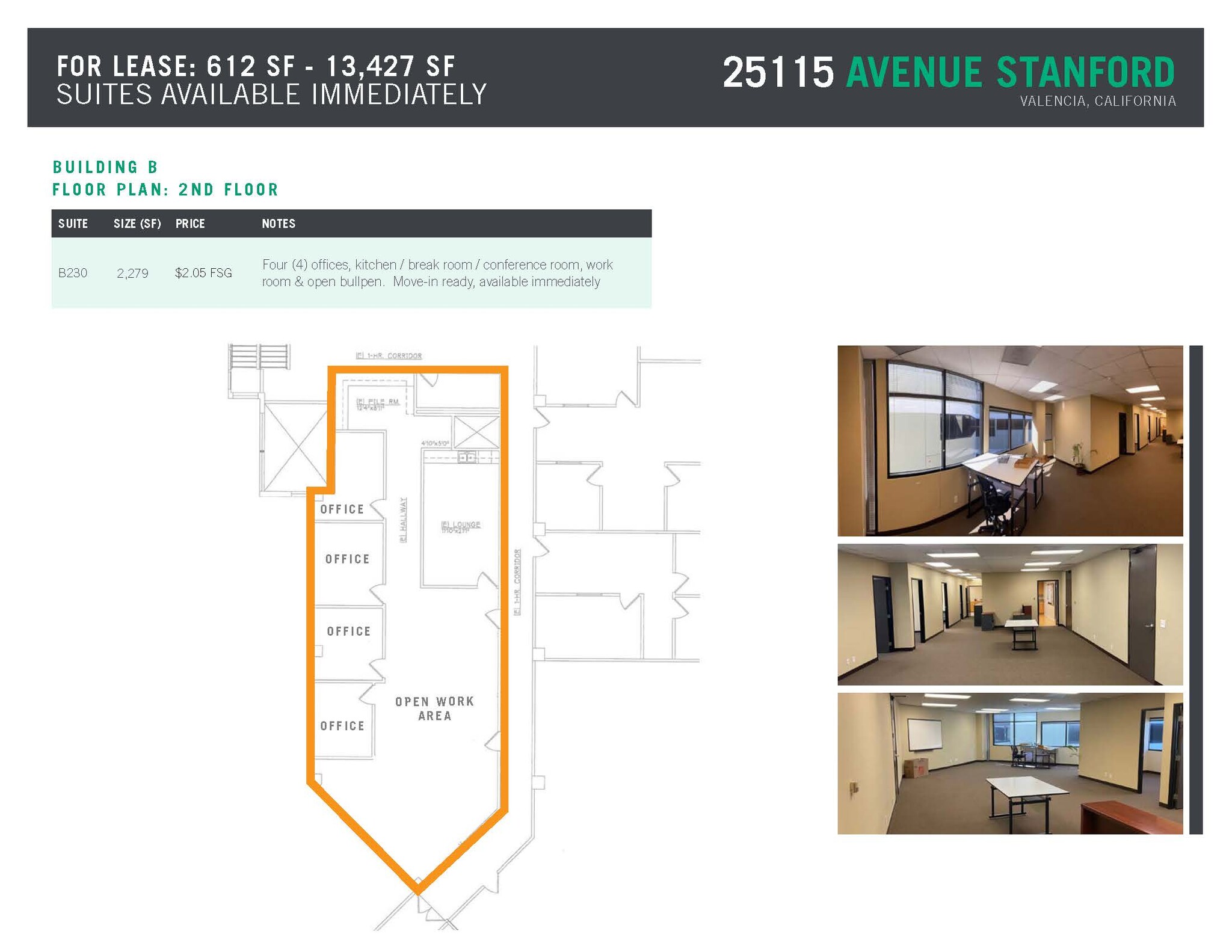 25115 Avenue Stanford, Valencia, CA à louer Plan d’étage– Image 1 sur 3
