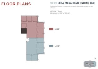 9909 Mira Mesa Blvd, San Diego, CA à louer Plan d’étage– Image 1 sur 1