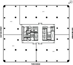 805 Third Ave, New York, NY à louer Plan d’étage– Image 2 sur 2