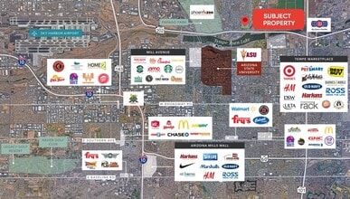 1211 E Curry Rd, Tempe, AZ - VUE AÉRIENNE  vue de carte