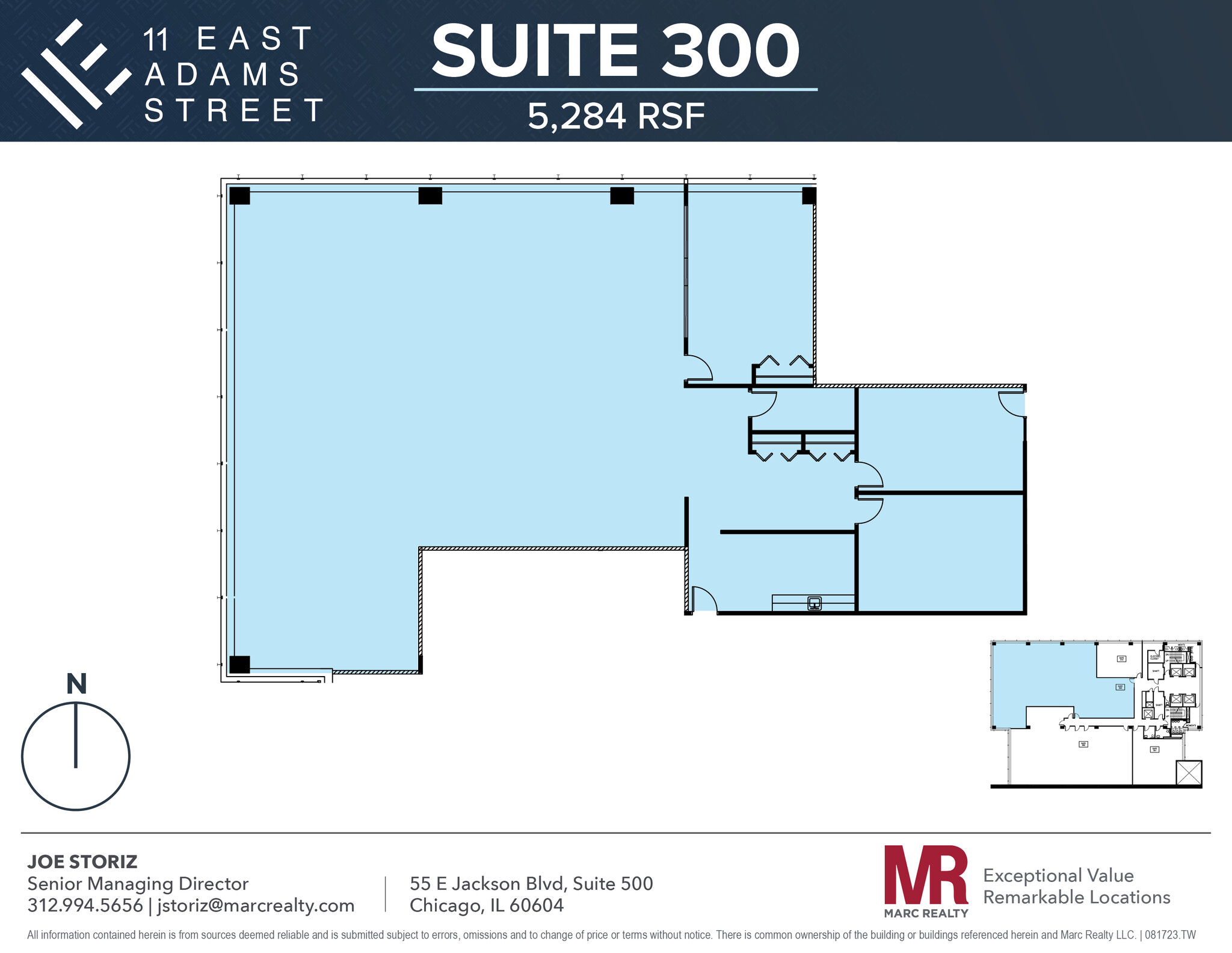 11 E Adams St, Chicago, IL à louer Plan d’étage– Image 1 sur 11