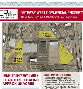 Plus de détails pour 12293 Gateway W blvd, El Paso, TX - Terrain à louer