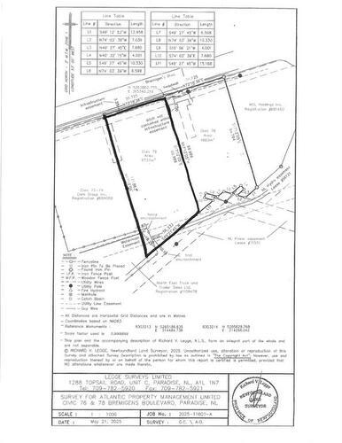 76 Bremigen's Blvd, Paradise, NL à vendre - Plan de site – Image 2 sur 2