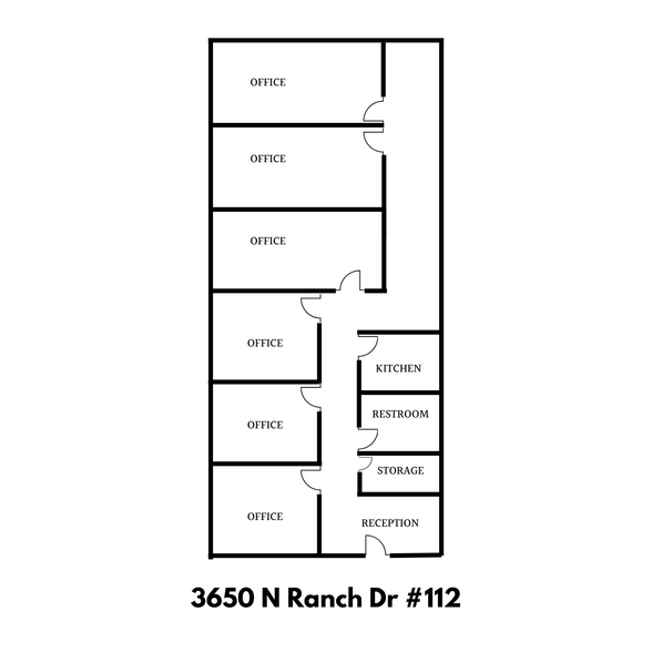 3650 N Rancho Dr, Las Vegas, NV à louer - Plan d’étage – Image 2 sur 5