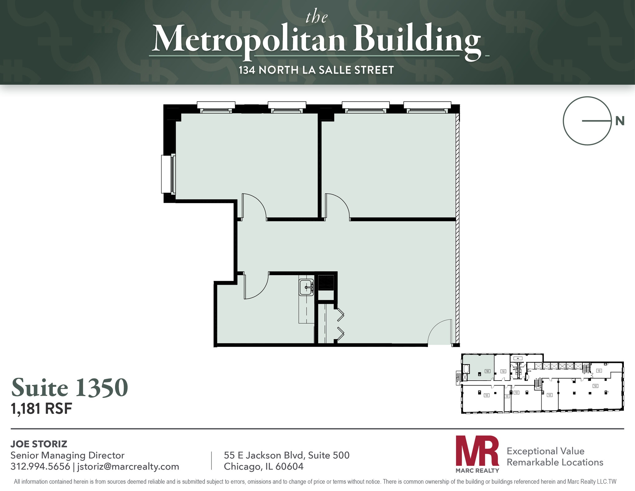 134 N LaSalle St, Chicago, IL à louer Plan d’étage– Image 1 sur 1