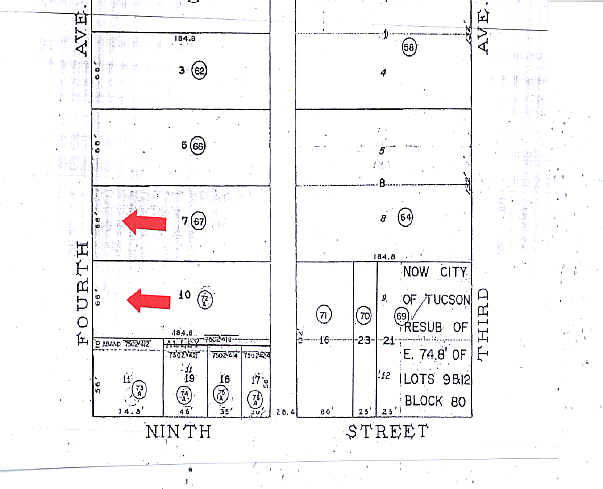 214-224 N 4th Ave, Tucson, AZ à louer - Plan cadastral – Image 2 sur 2