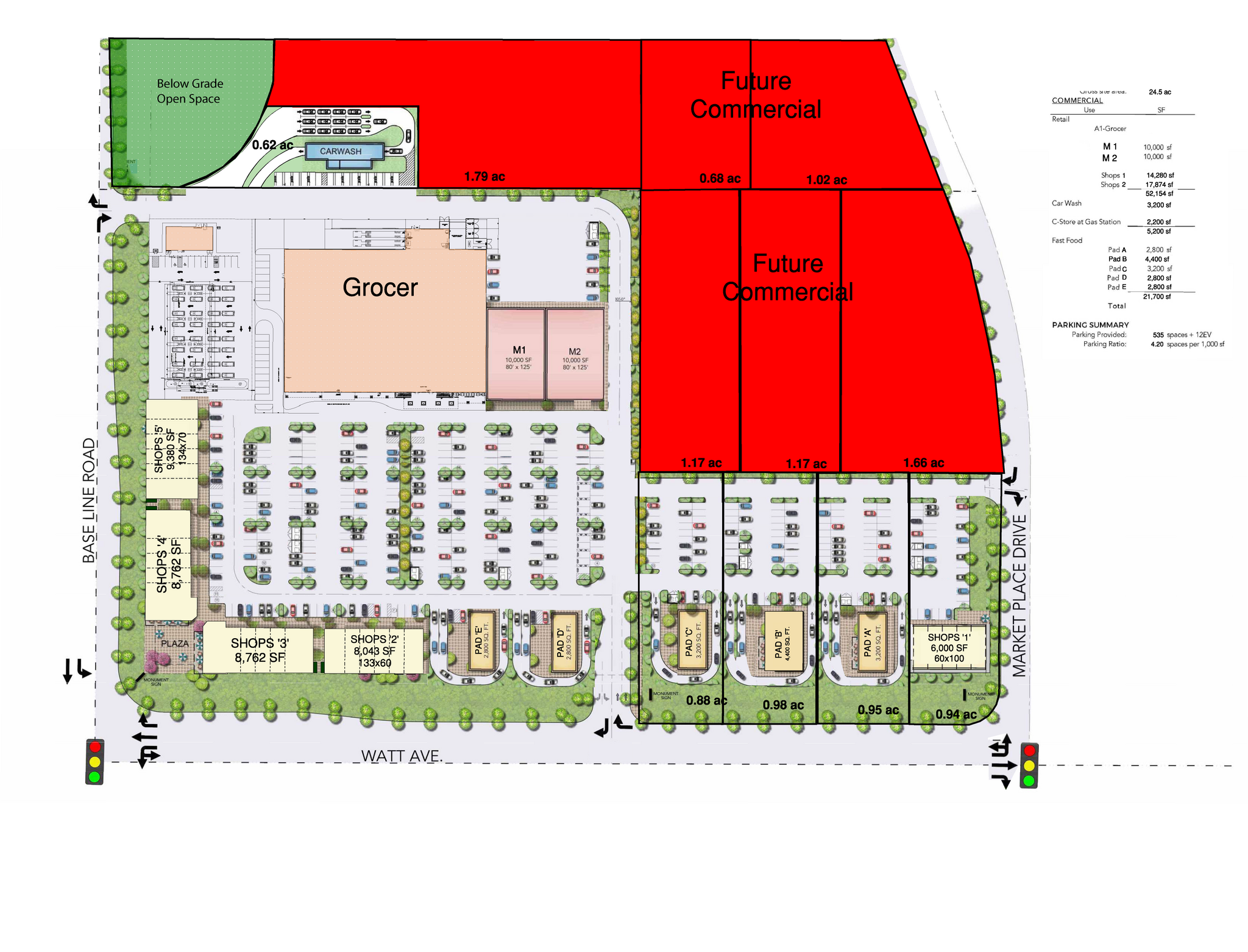 Base Line Rd, Roseville, CA à louer Plan de site– Image 1 sur 2
