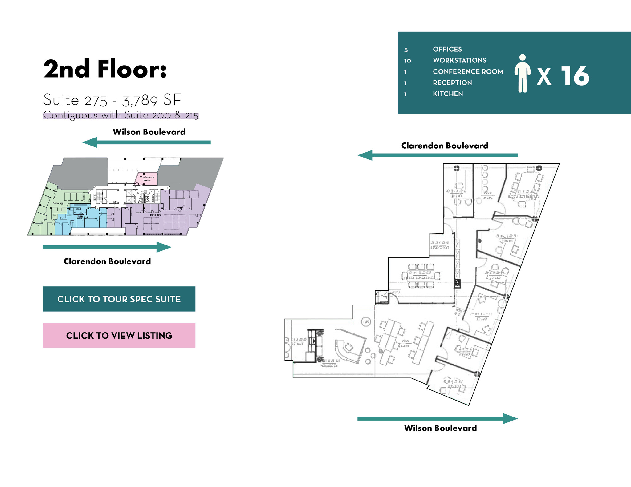 2500 Wilson Blvd, Arlington, VA à louer Plan d’étage– Image 1 sur 1