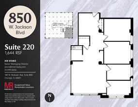 850 W Jackson Blvd, Chicago, IL à louer Plan d’étage– Image 1 sur 9