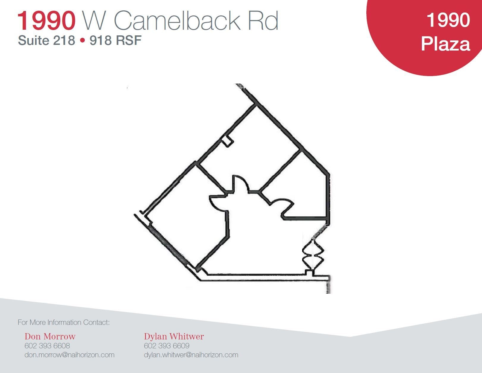 1990 W Camelback Rd, Phoenix, AZ à louer Plan d’étage– Image 1 sur 1