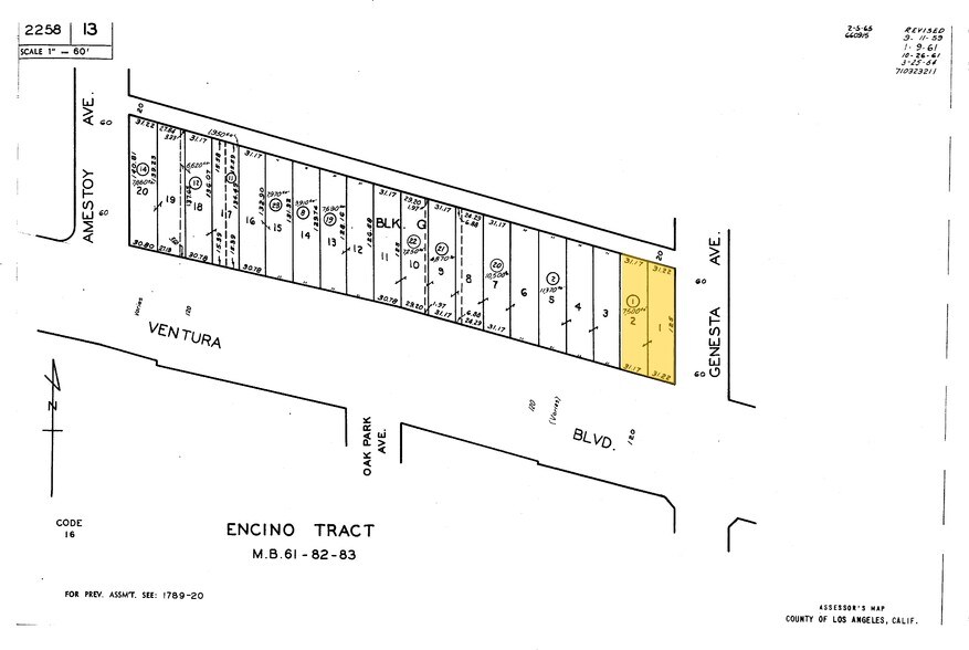 17001-17005 Ventura Blvd, Encino, CA à louer - Plan cadastral – Image 2 sur 4