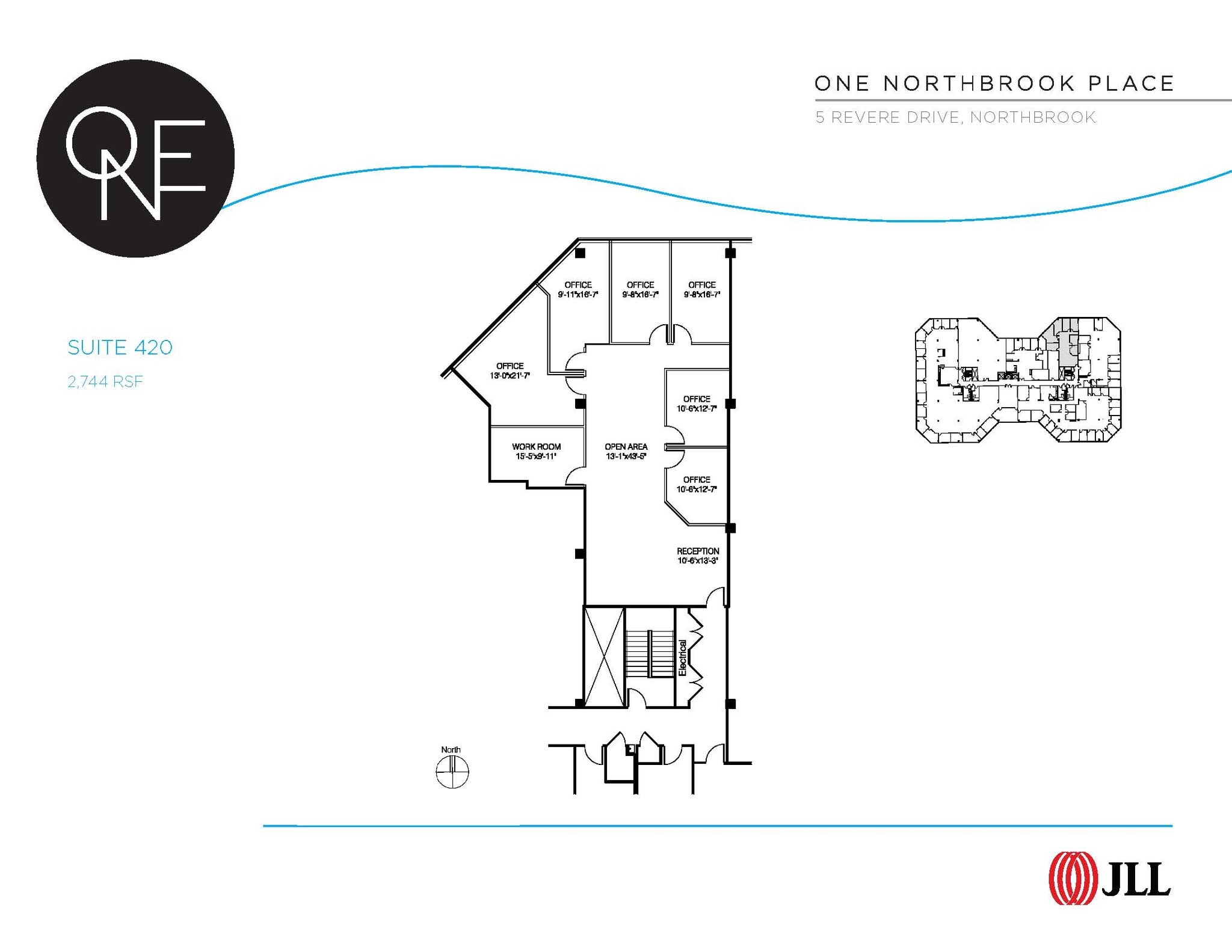 5 Revere Dr, Northbrook, IL à louer Plan d’étage– Image 1 sur 1