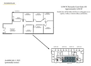 11590 W Bernardo Ct, San Diego, CA à louer Plan d’étage– Image 1 sur 1