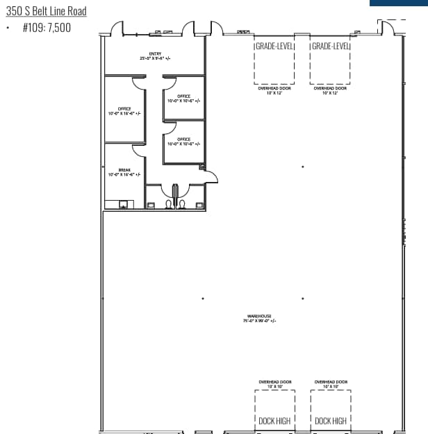 350 S Belt Line Rd, Irving, TX à louer Plan d’étage– Image 1 sur 1