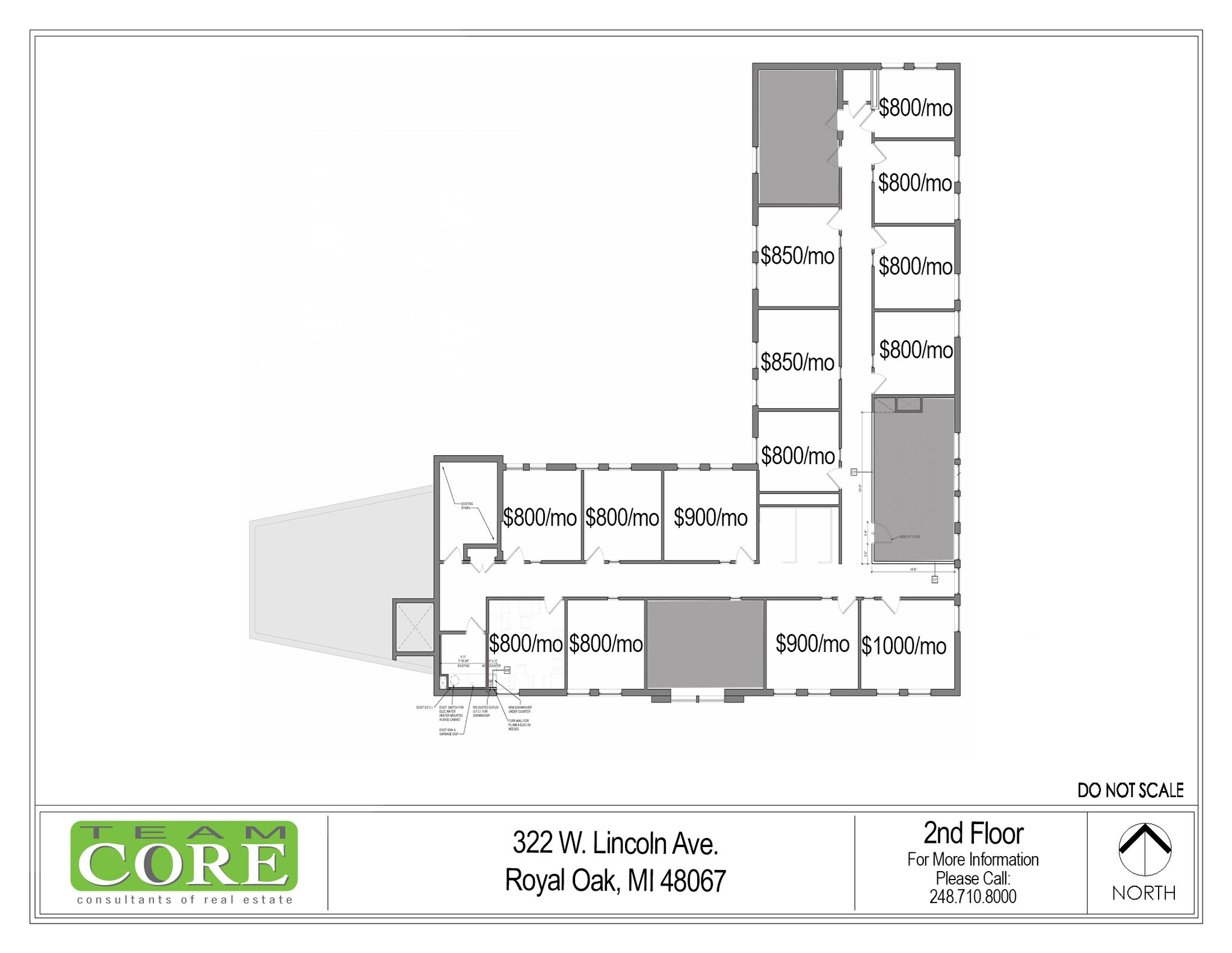 322 W Lincoln Ave, Royal Oak, MI à louer Plan d’étage– Image 1 sur 1