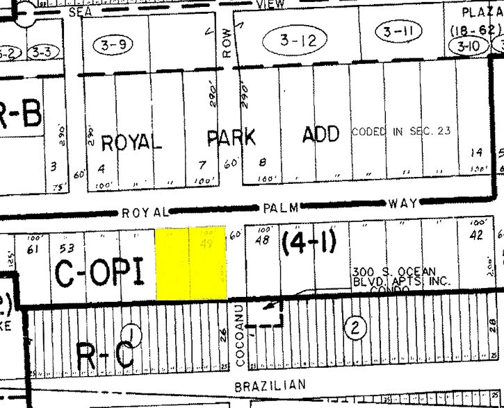 400 Royal Palm Way, Palm Beach, FL à louer - Plan cadastral – Image 2 sur 10