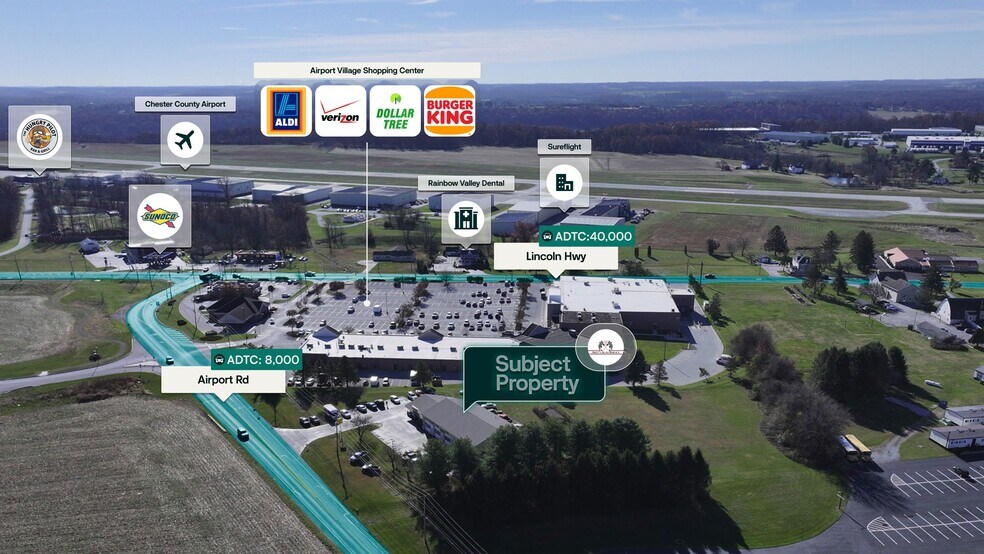 180 Airport Rd, Coatesville, PA à vendre - Aérien – Image 2 sur 3