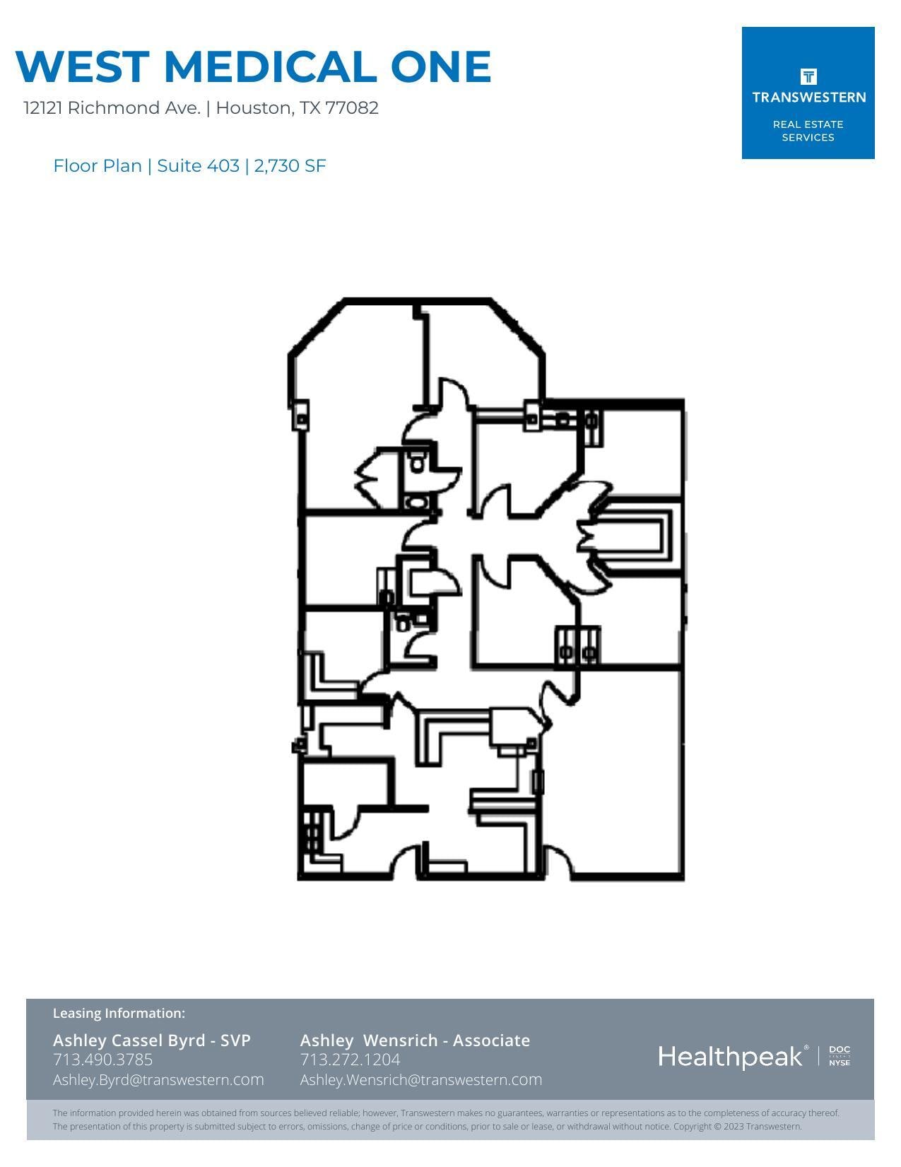 12121 Richmond Ave, Houston, TX à louer Plan d’étage– Image 1 sur 2