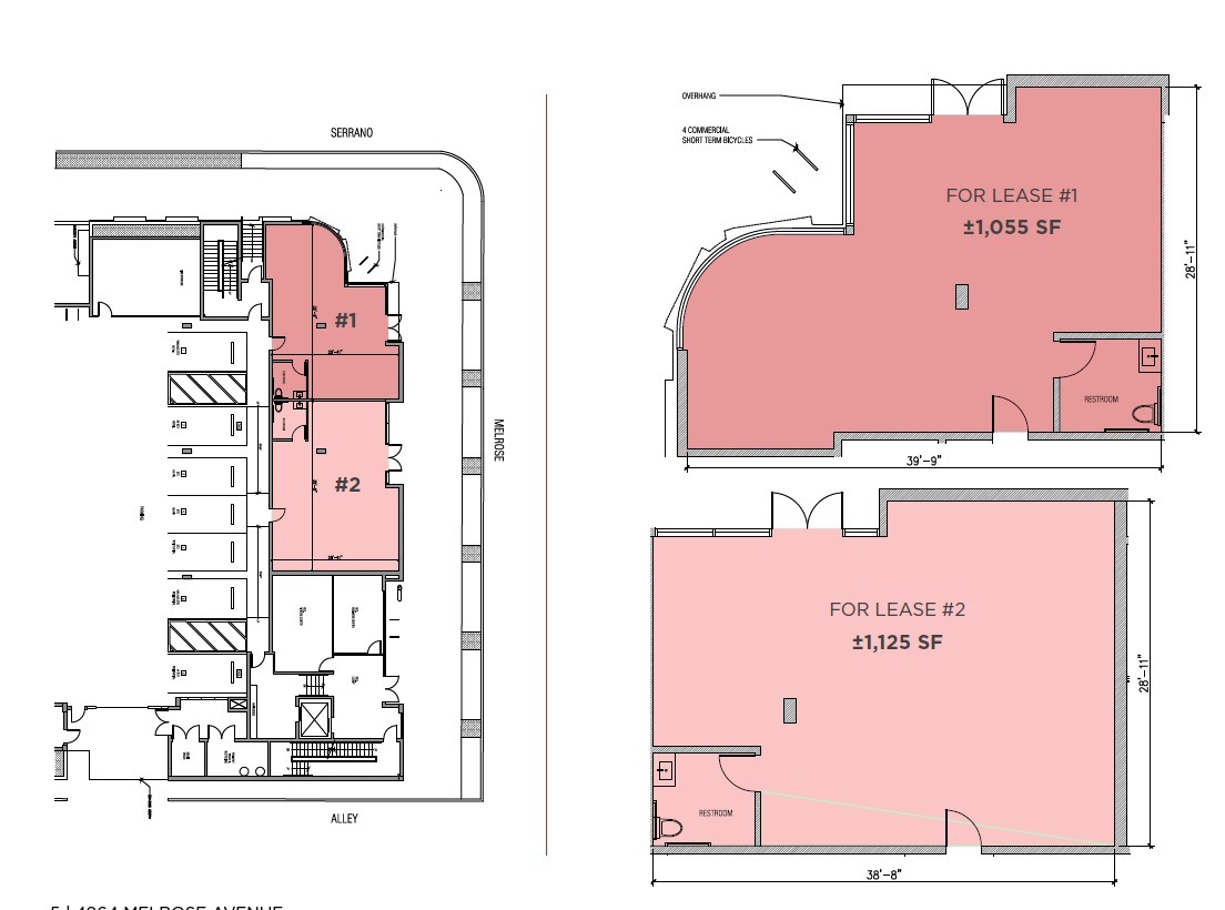 4864 Melrose Ave, Los Angeles, CA à louer Plan d’étage– Image 1 sur 1