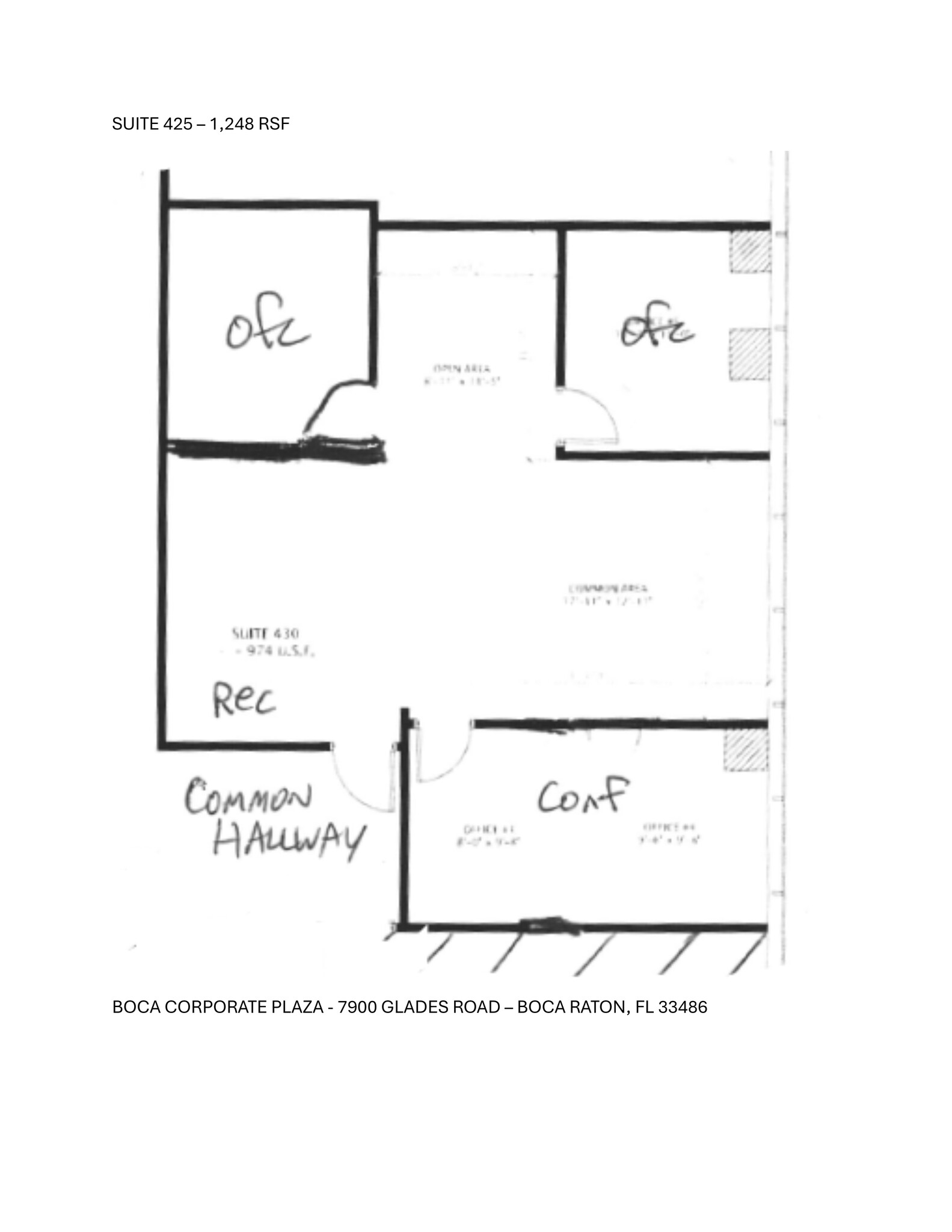 7900 Glades Rd, Boca Raton, FL à louer Plan de site– Image 1 sur 1